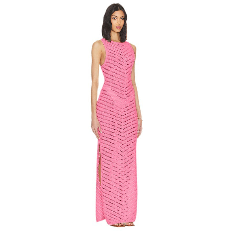 Sleeveless Knitted Bodycon Sexy Sheath Dress