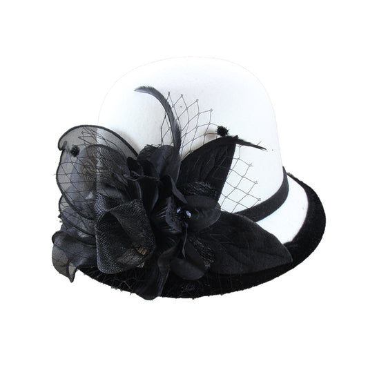 Woolen Hat British Vintage Top Hat Female All-matching Elegant Temperament