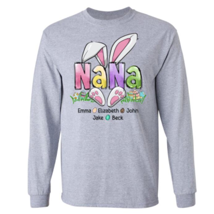Family Easter Grandma Rabbit Print Long Sleeve