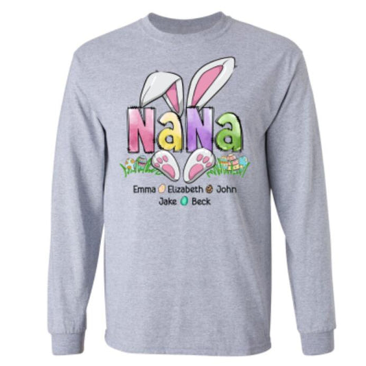 Family Easter Grandma Rabbit Print Long Sleeve