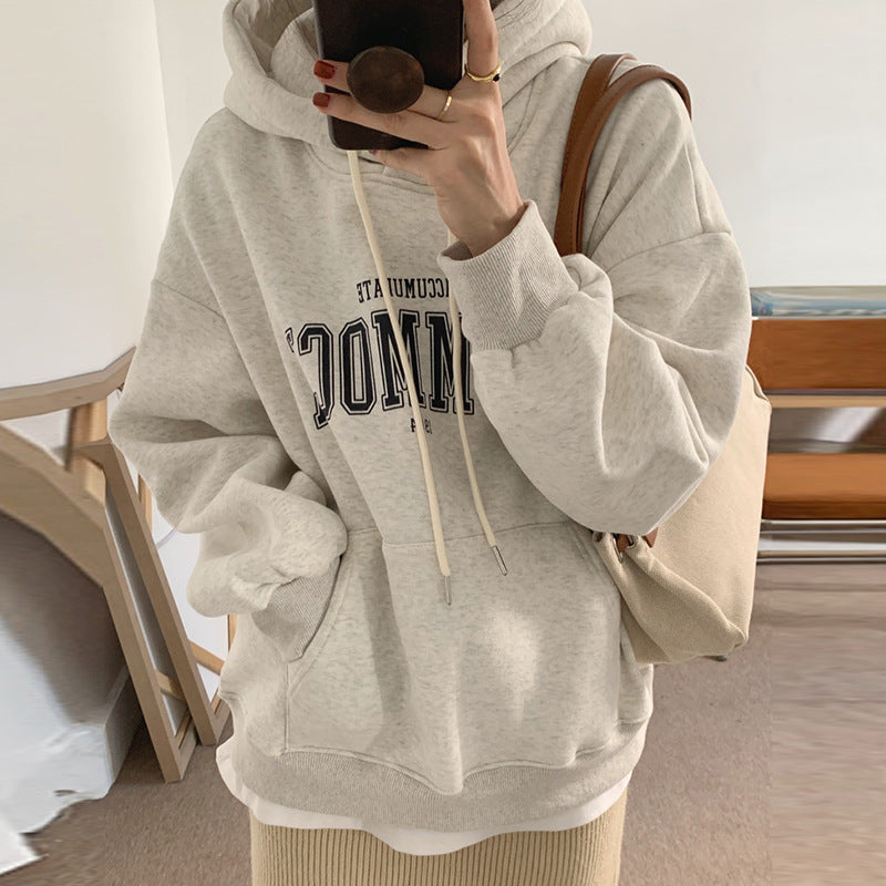 Loose Letter Print Korean Style Fashion Student Jacket Long-sleeved Top