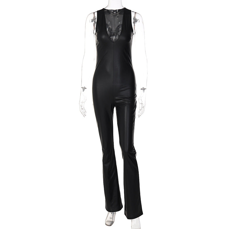 European And American Sleeveless Slim Jumpsuit Women