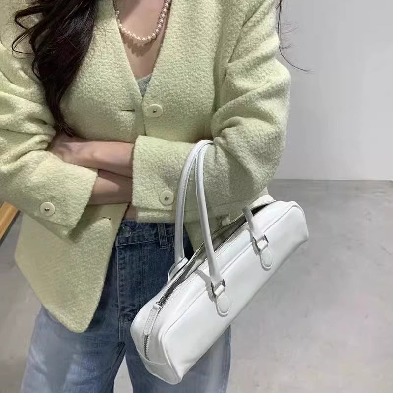 Love Baguette Cowhide High-grade Large Capacity Sweet Cool Hot Girl Handbag