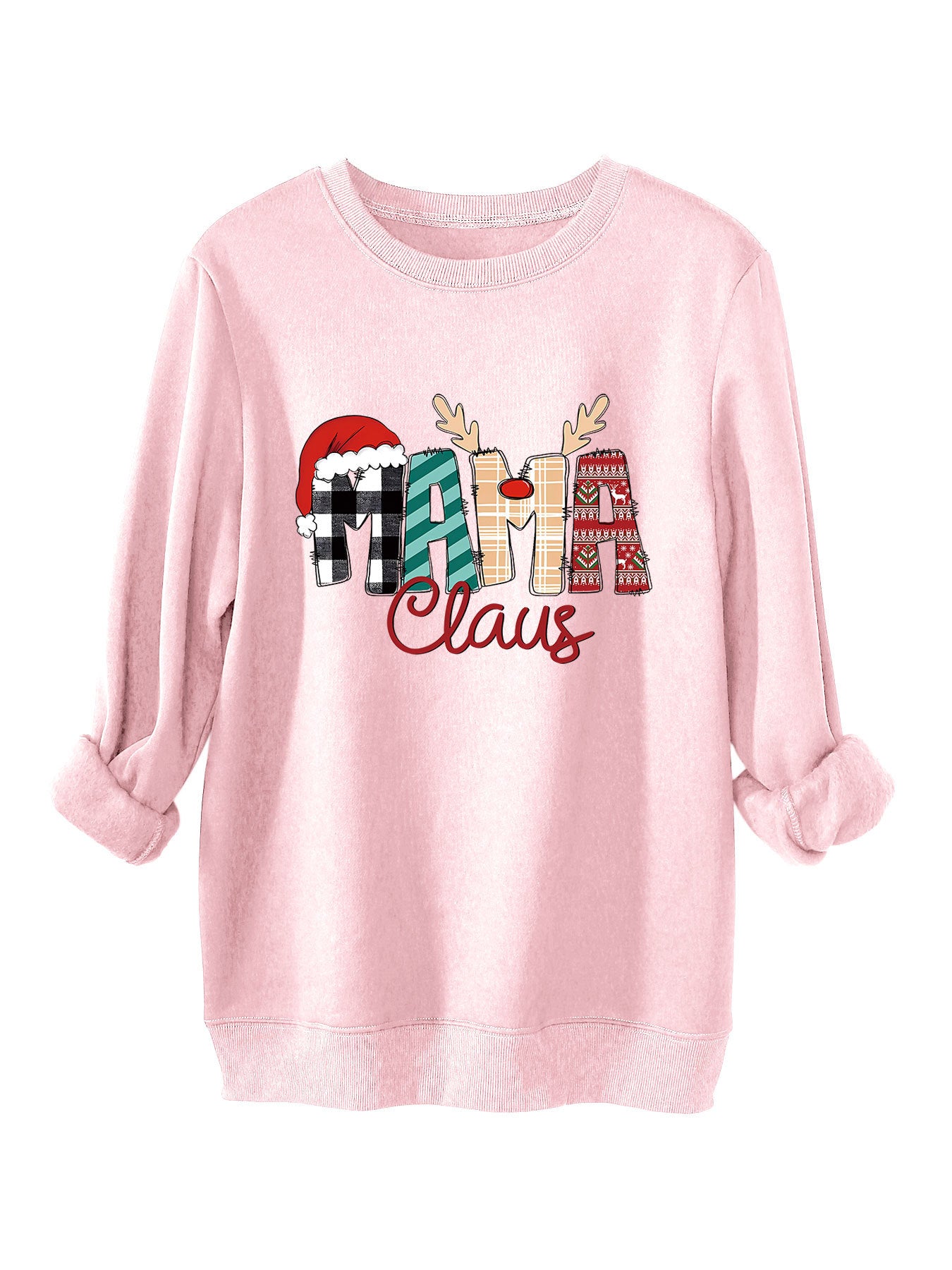 Løs fleeceforet sweater i store størrelser til damer, der passer til alt