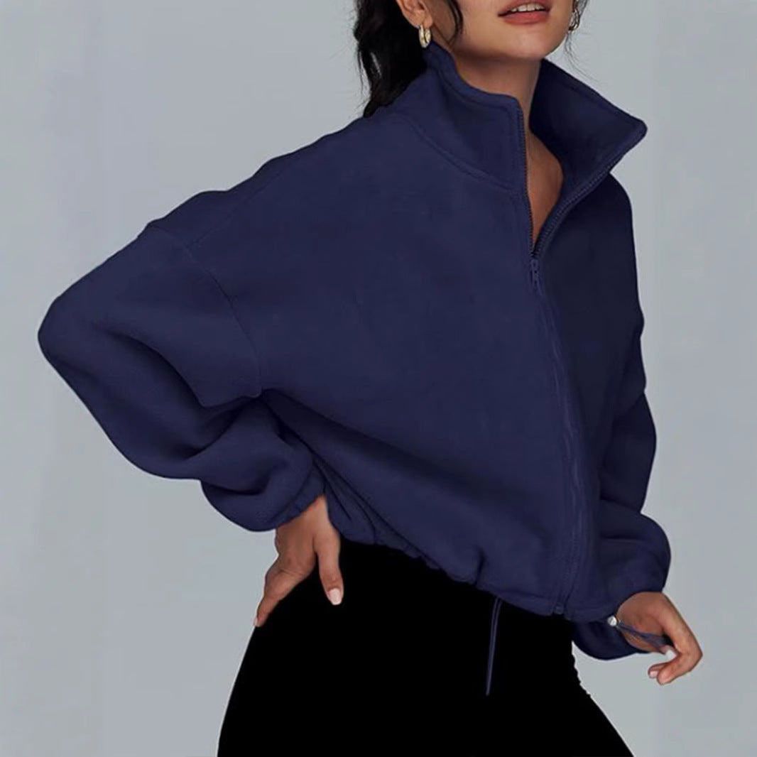 Løs Revers Cardigan Lynlås Sweater
