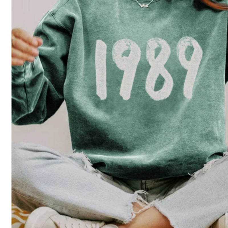 Langærmet sweater med rund hals til damer - Spandex sweater
