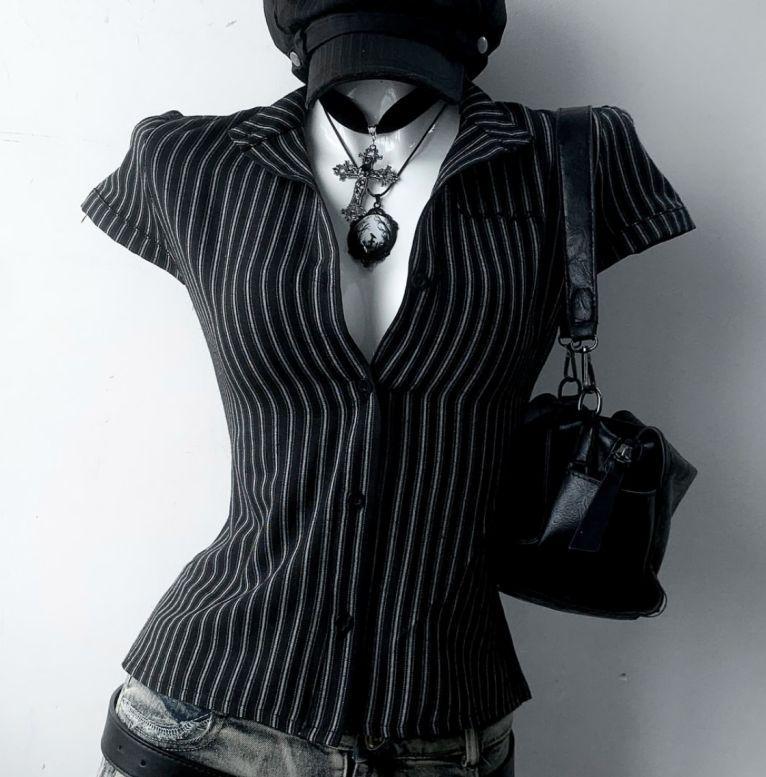 Slimming POLO-collar Button-up Cardigan With Short Sleeves