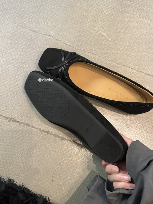 New Spring & Autumn Women's Mary Jane Shoes, Retro Hidden Heel Flats, Niche Shallow Mouth Slip-on Granny Shoes