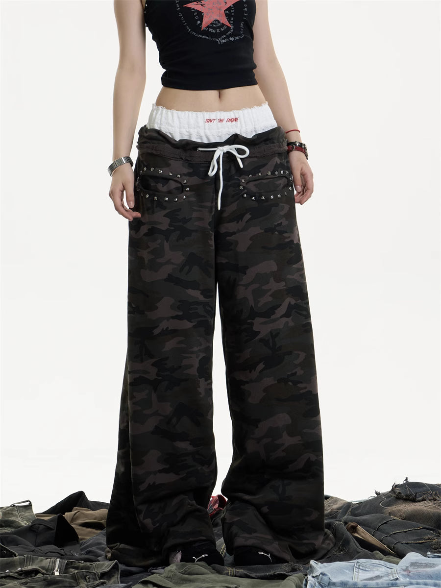 High Street Striped Casual Sports Pants Female