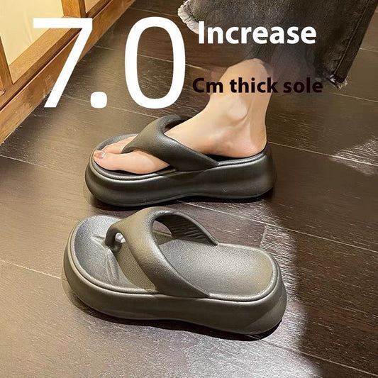 Non-slip Height-increasing Thick-soled Eva Flip-flops Women's Slippers