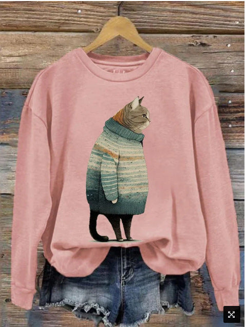 Women's Clothing Fashion Loose 3D Digital Printing Sweater