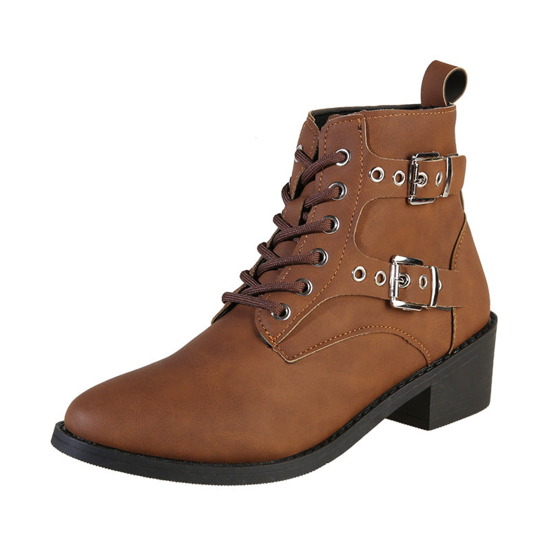 Women's Fashion Casual Western Denim Ankle Boots