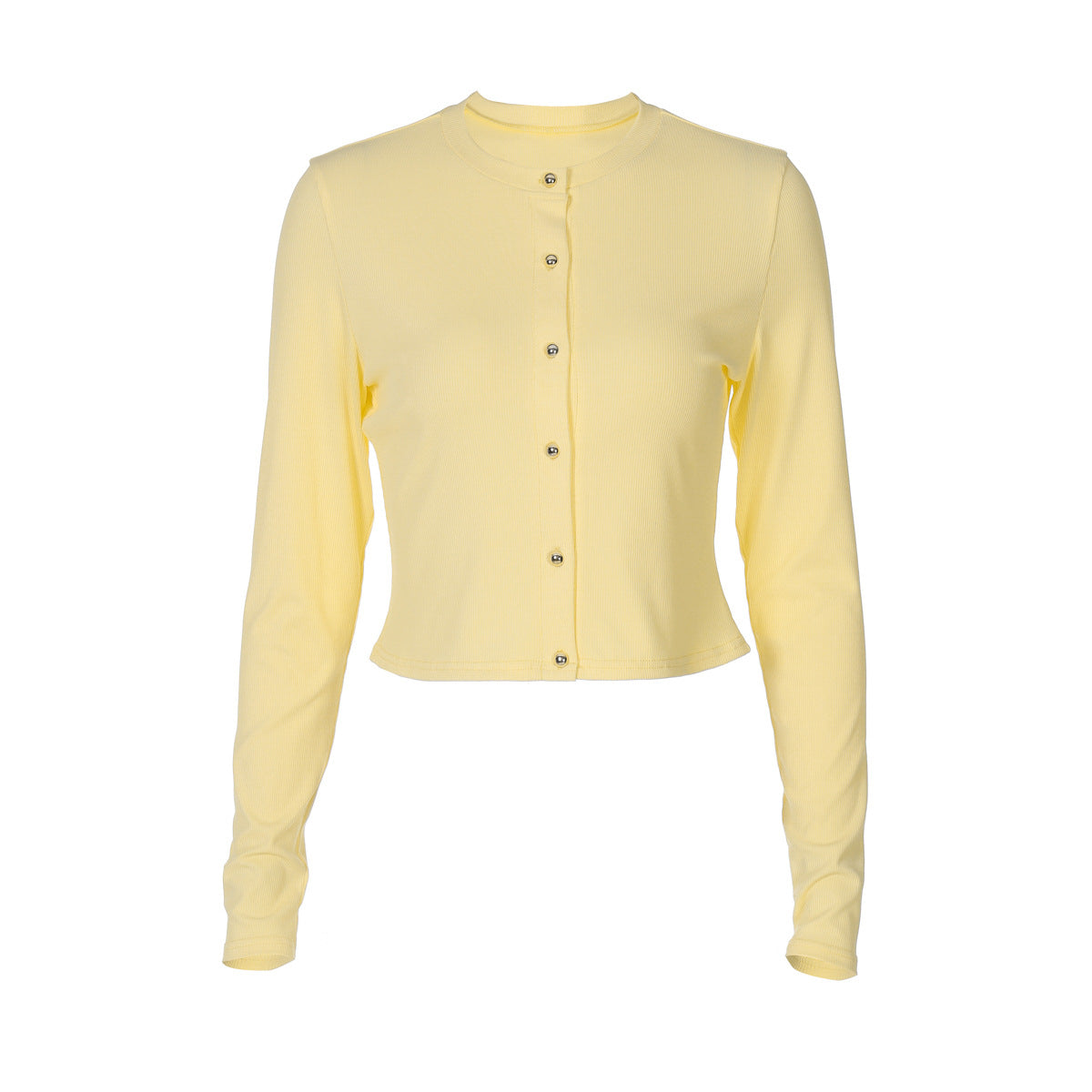 Women's Solid Color Slim Fit Long Sleeves Top