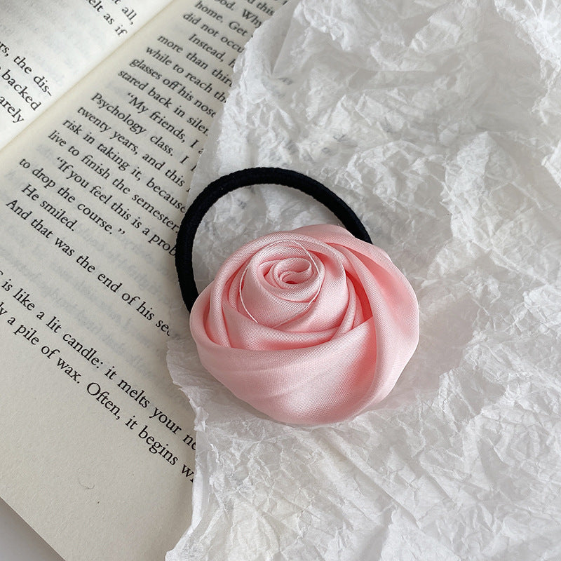 Rose Flower Hairband Niche Rubber Band