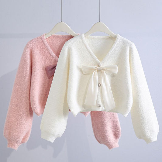 Short Artificial Mink Fur Sweater Coat