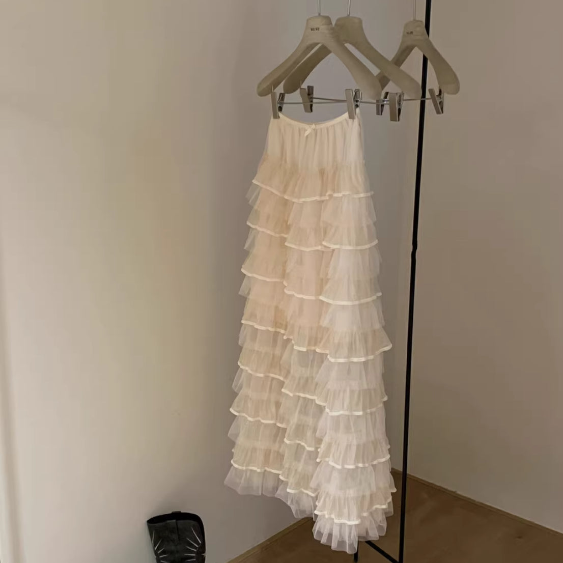 Net Yarn Cake Skirt Women's Bag Hip Mid-length Slimming Skirt