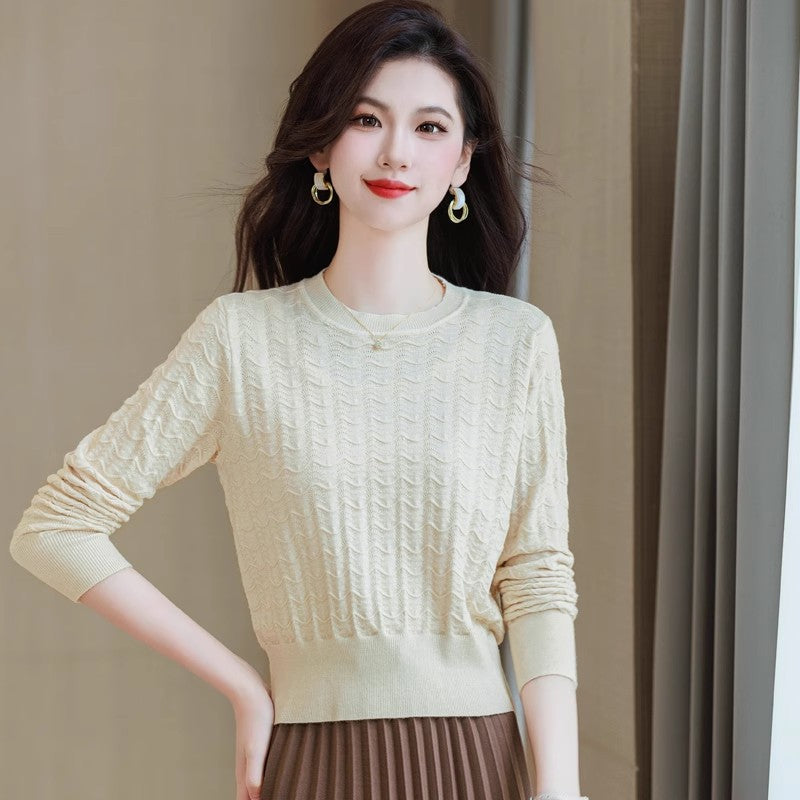 Early Spring Retro Hollow-out Bottoming Shirt Sweater