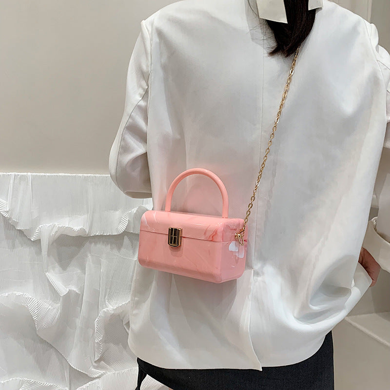 Acrylic Box Bag Chain Ins Single Shoulder Messenger Bag