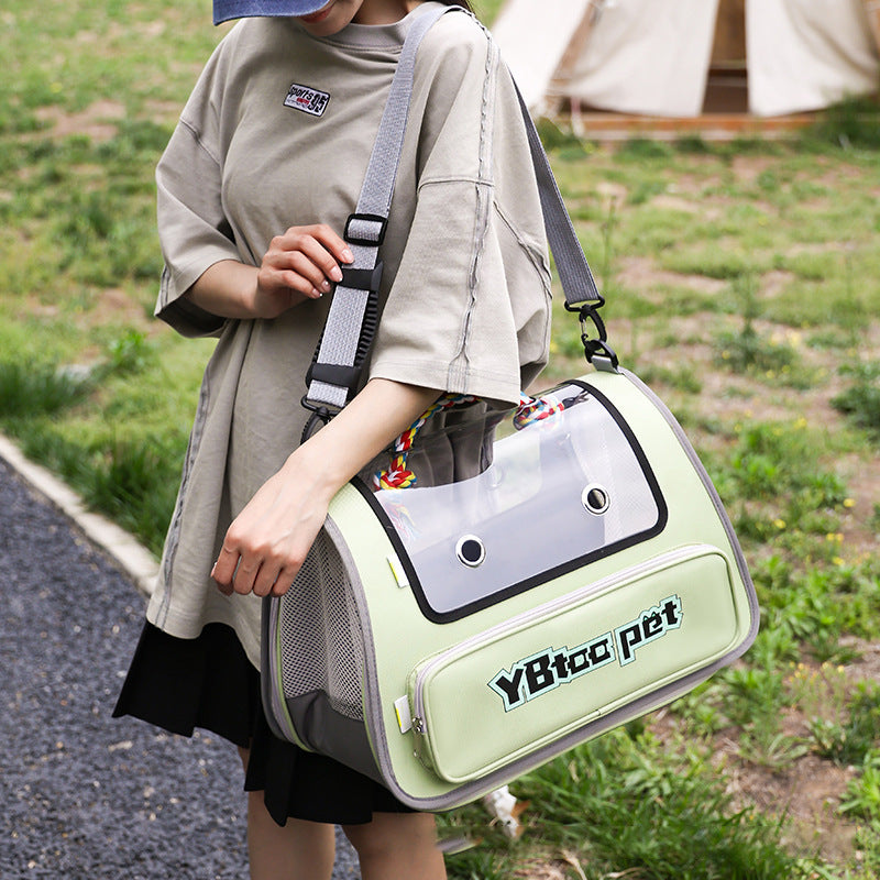 Pet Bag Portable Transparent Visual Large Capacity Pet Supplies Foldable
