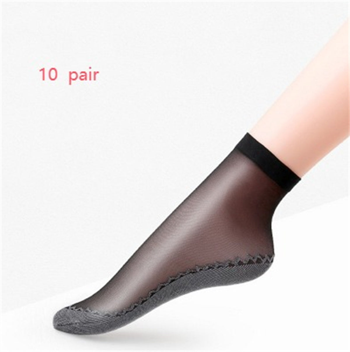Velvet Women's Short Silk Stockings Pure Cotton Sweat Absorbing And Anti Slip