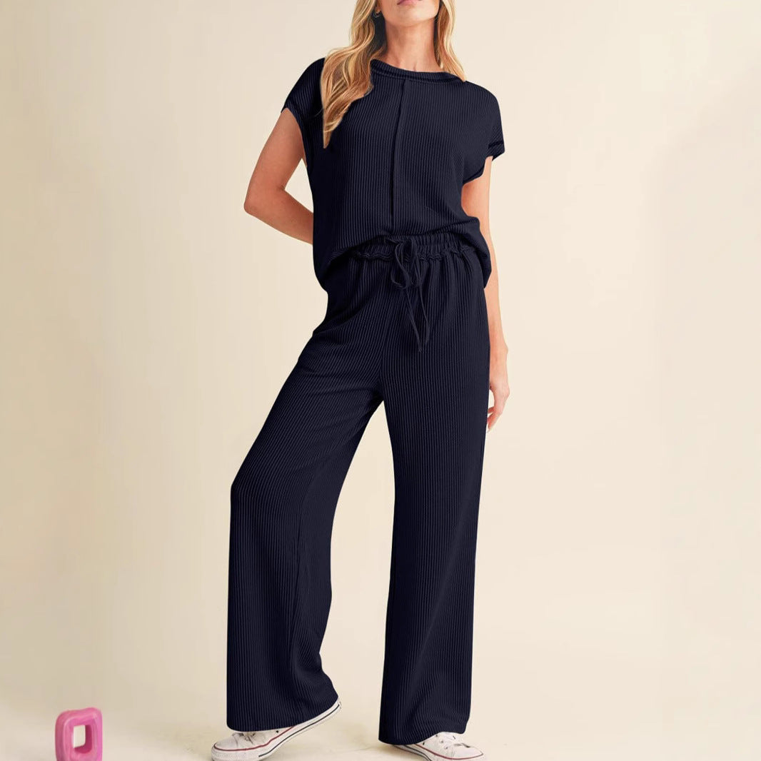 Three-quarter Sleeve Casual Women's Pants Loose And Slimming Trousers