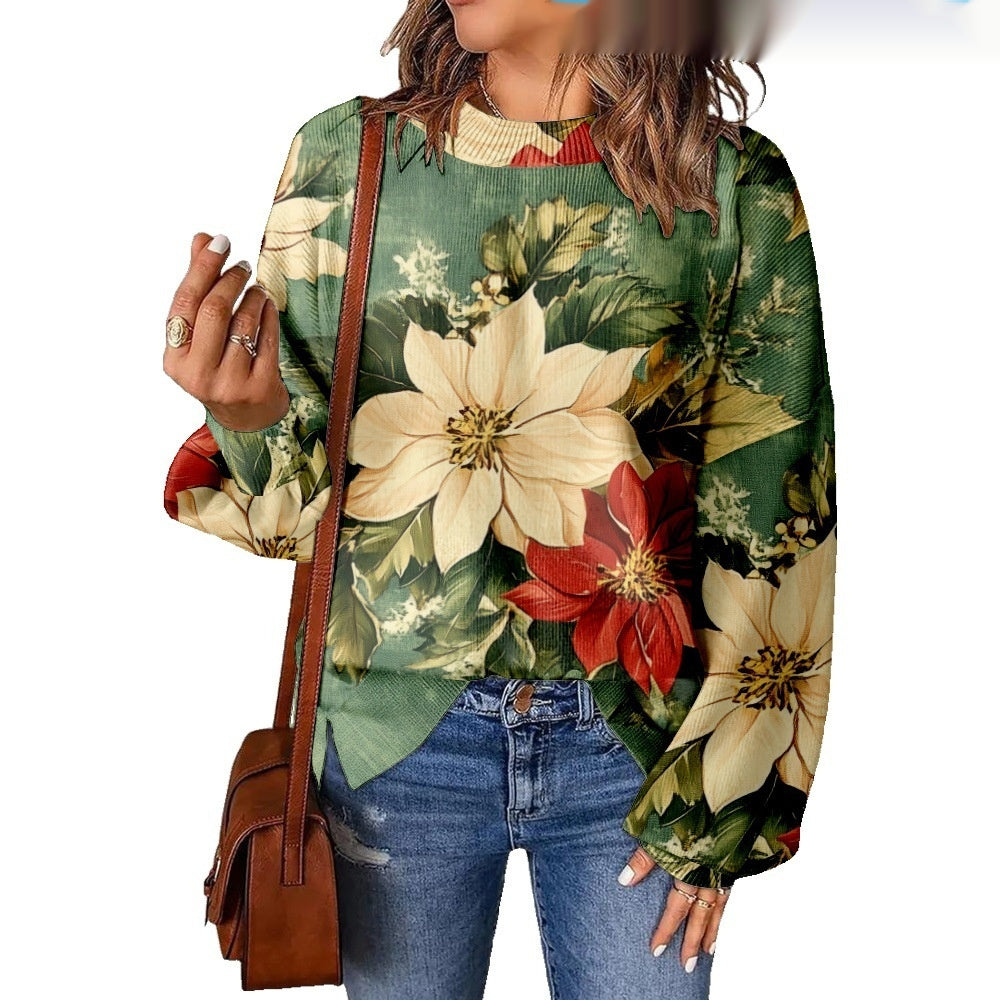 Digitalprint Mønsterskygge Modetrend Rundhalset Sweater 3D