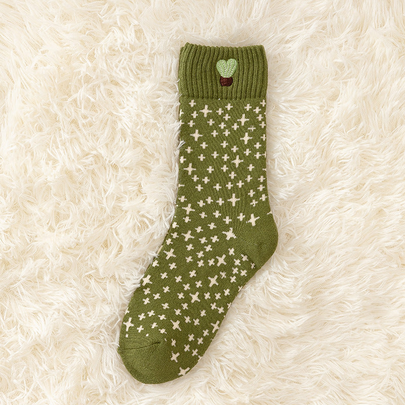 Women Terry Socks Thickened In Winter