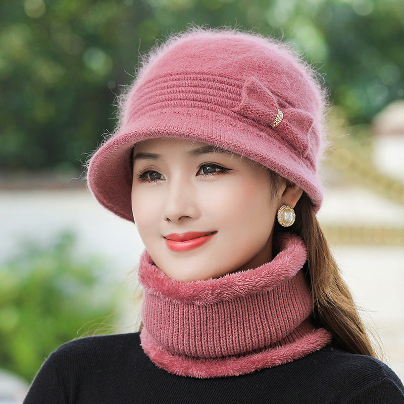 Fashion Velvet Padded Warm Wool Hat