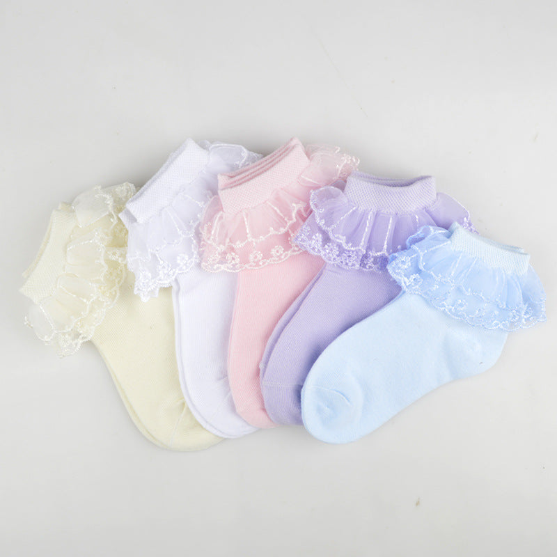 Girls Socks Spring And Autumn Cotton Cute Foreign Style White