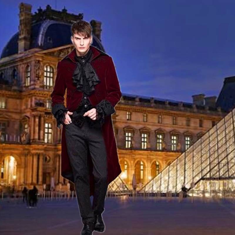 Swallowtail Medieval Retro Men's Punk Men's Coat Gothic Coat