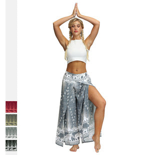 Ethnic Digital Printing Women's Ankle-tied Loose Sports Yoga Pants Leisure Bloomers Dance Pants