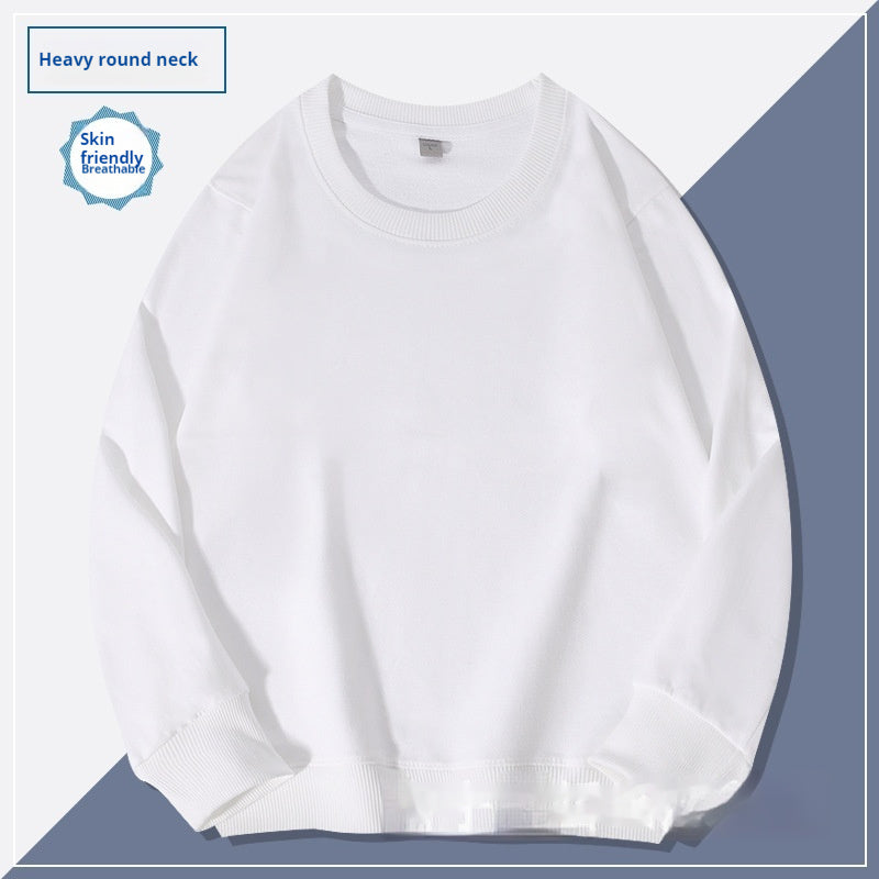 Herre Hættetrøje med Rund Hals Ensfarvet Par T-shirt