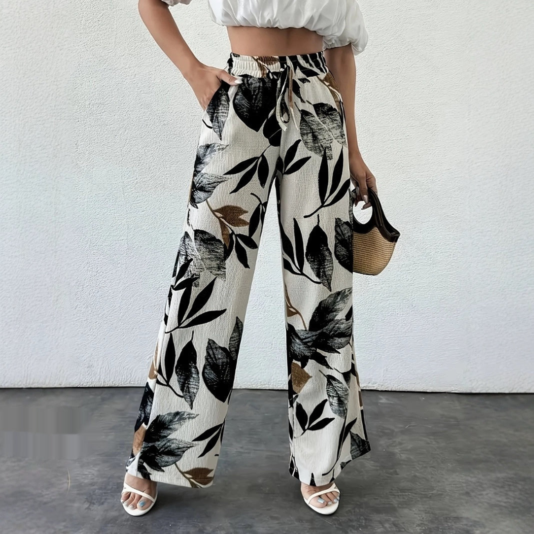 Bohemian Style Floral Print Pants For Women