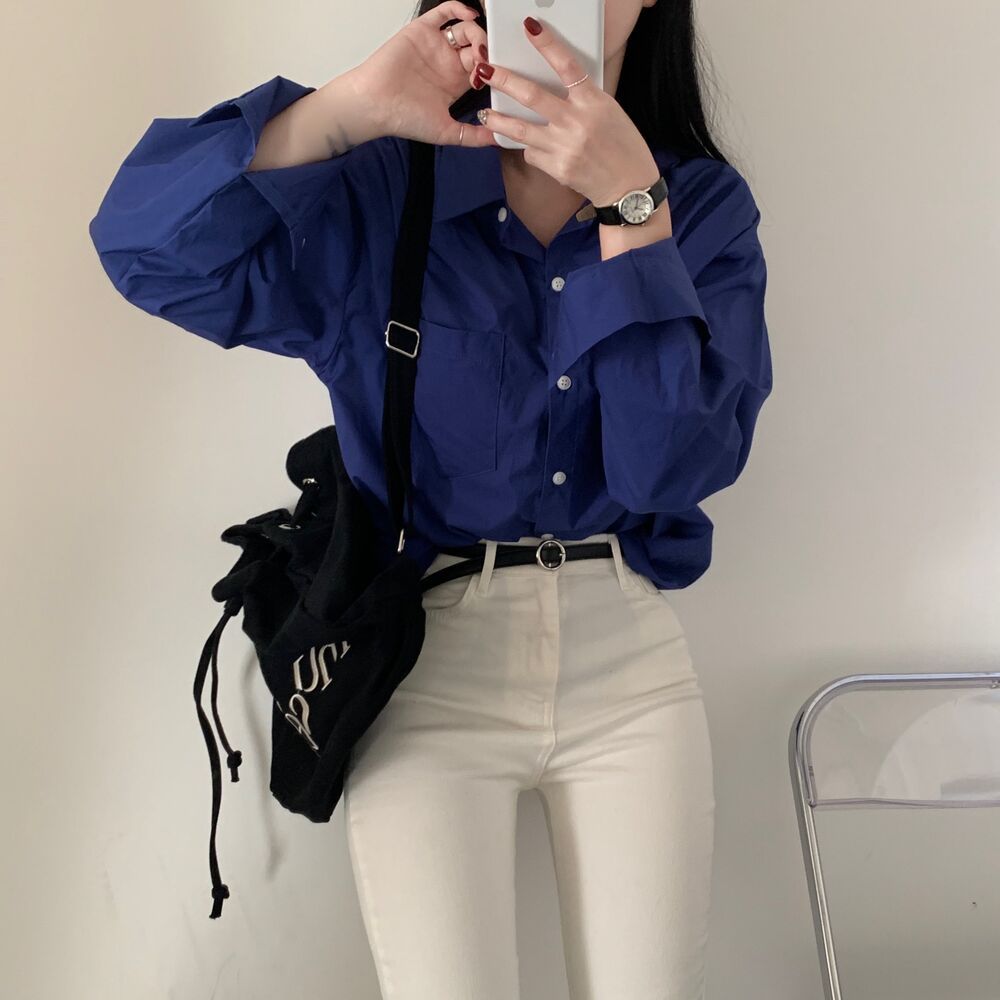 Loose All-matching Simple And Laid-back Shirt