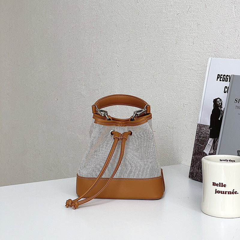 Hand-held One-shoulder Patchwork Trendy Small Cross-body Bag