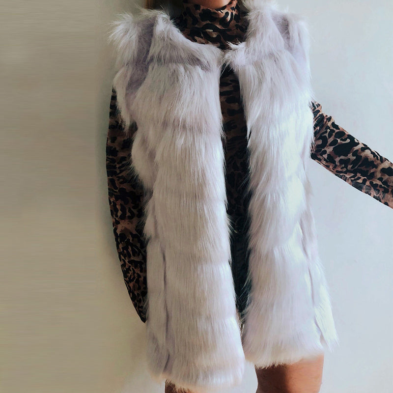 Imitation Fox Fur Vest And Plush Vest