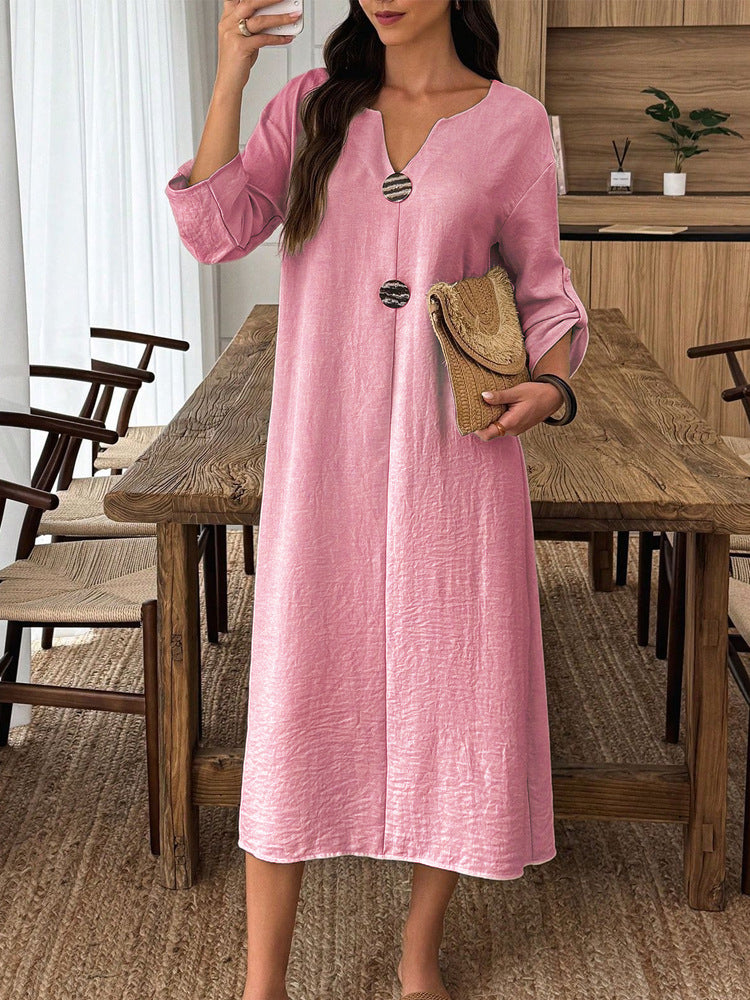 Stylish And Minimalist Design Womens Long Dress