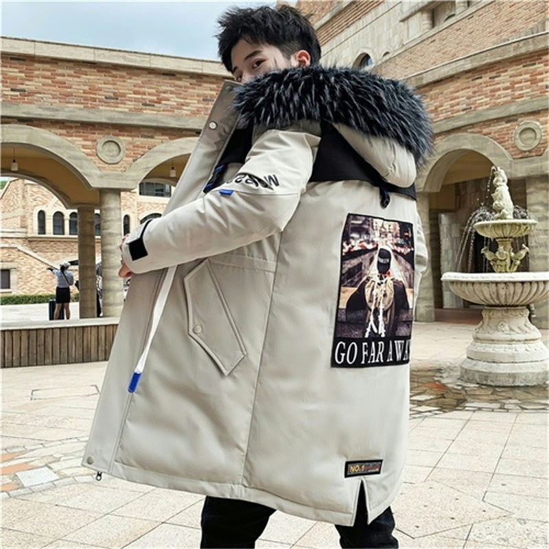Men's Mid-length Padded Warm Padded Jacket
