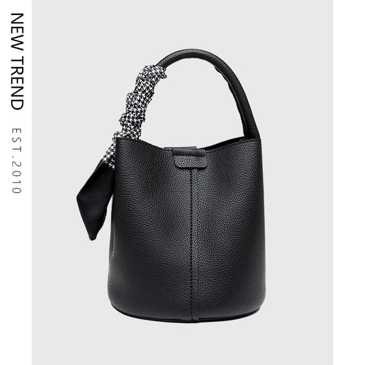 Niche Lychee Pattern Soft Leather Fashion All-match Messenger Bag