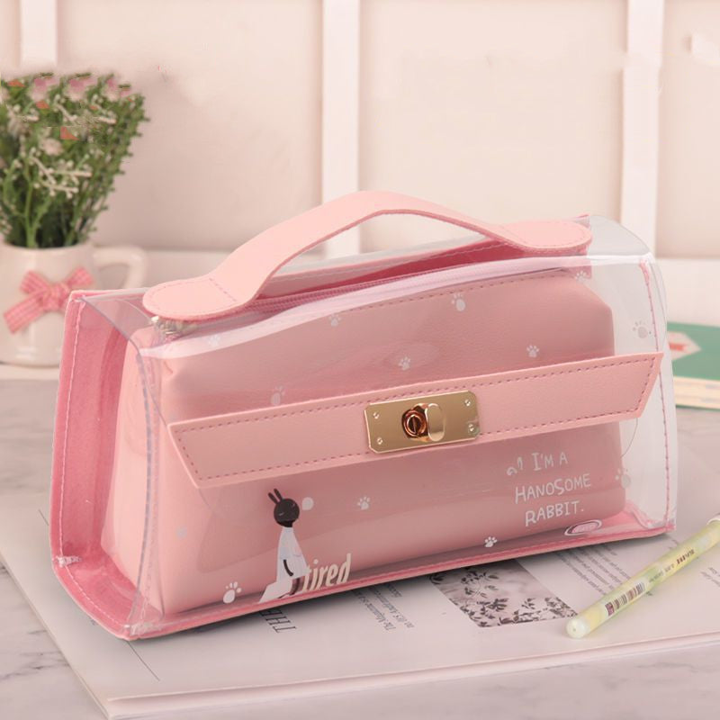 Small Daisy Transparent Pencil Case Stationery Box