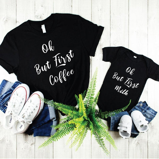 Coffee Milk Printed Short Shirt Team Uniform European And American Fabrics