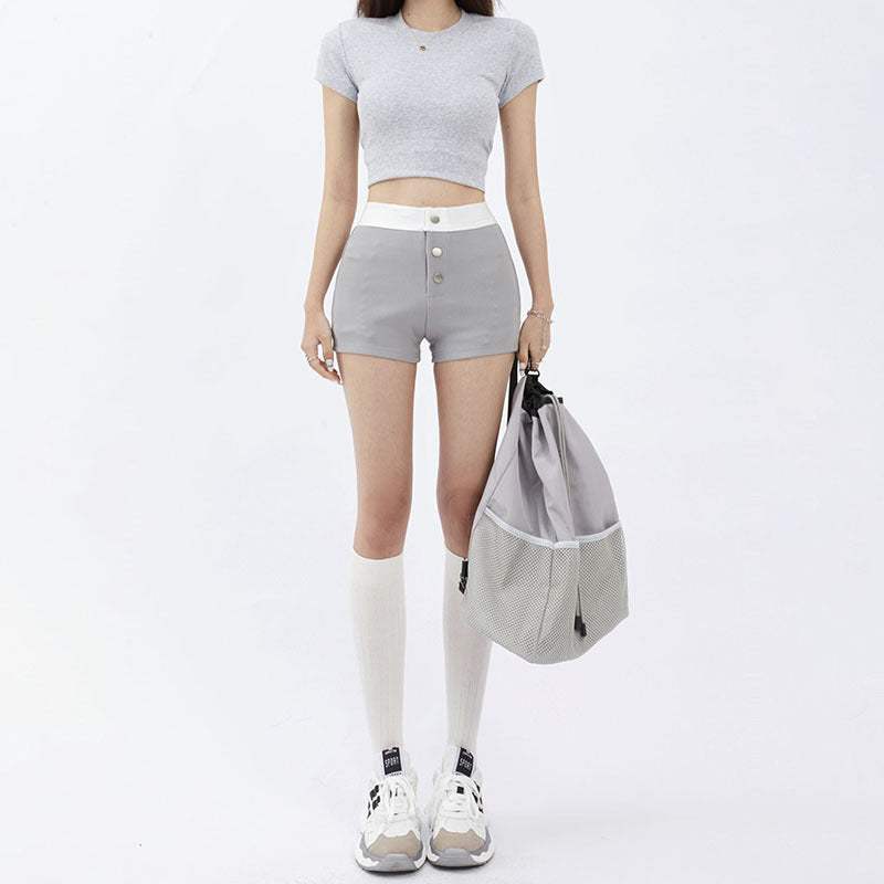 Women's Fashion Colorblock Casual Shorts