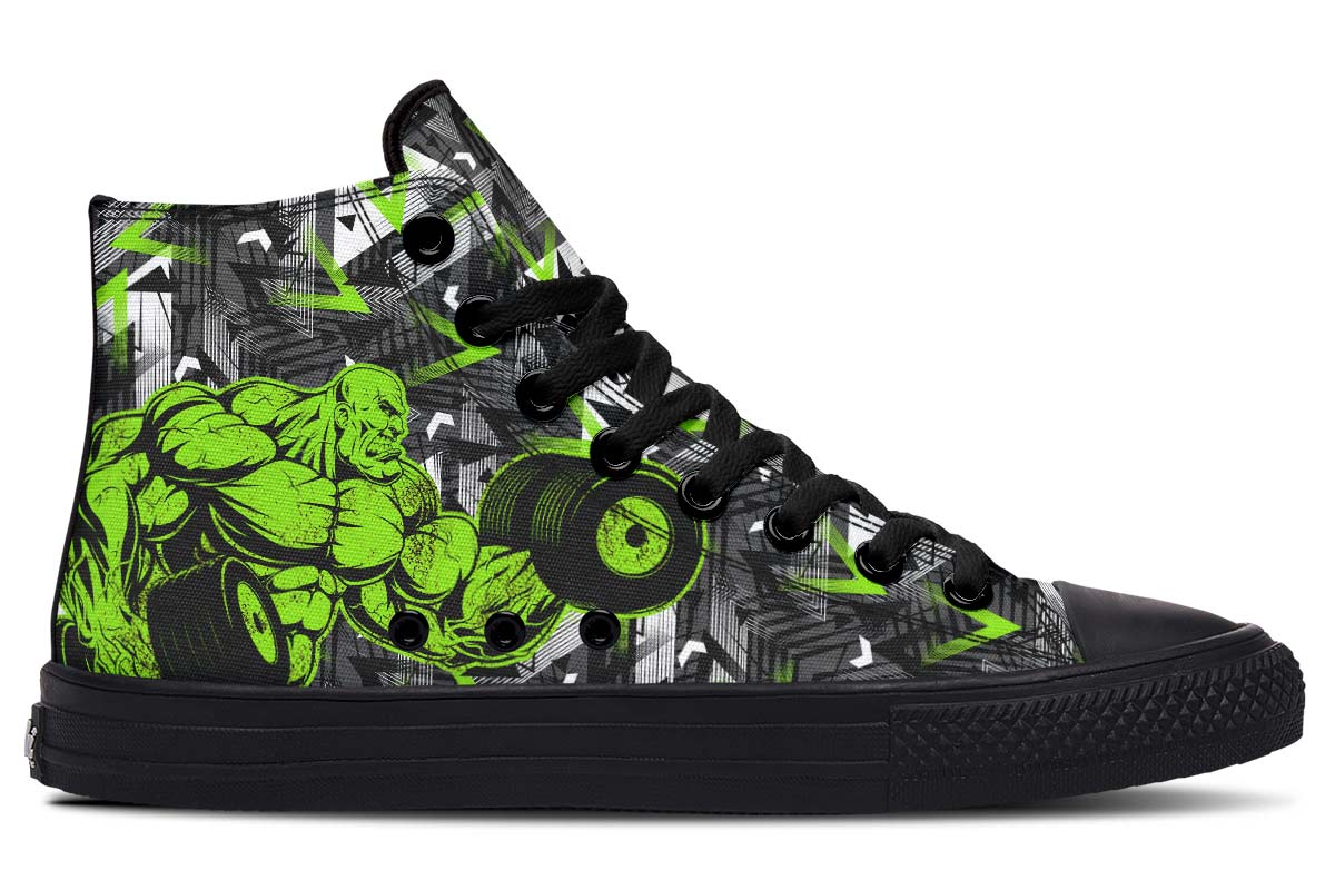 Men's And Women's Fashion Color Printing High-top Canvas Shoes