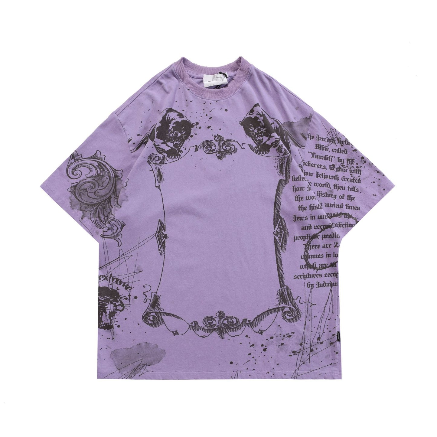 Summer Retro Distressed Washed Short Sleeves