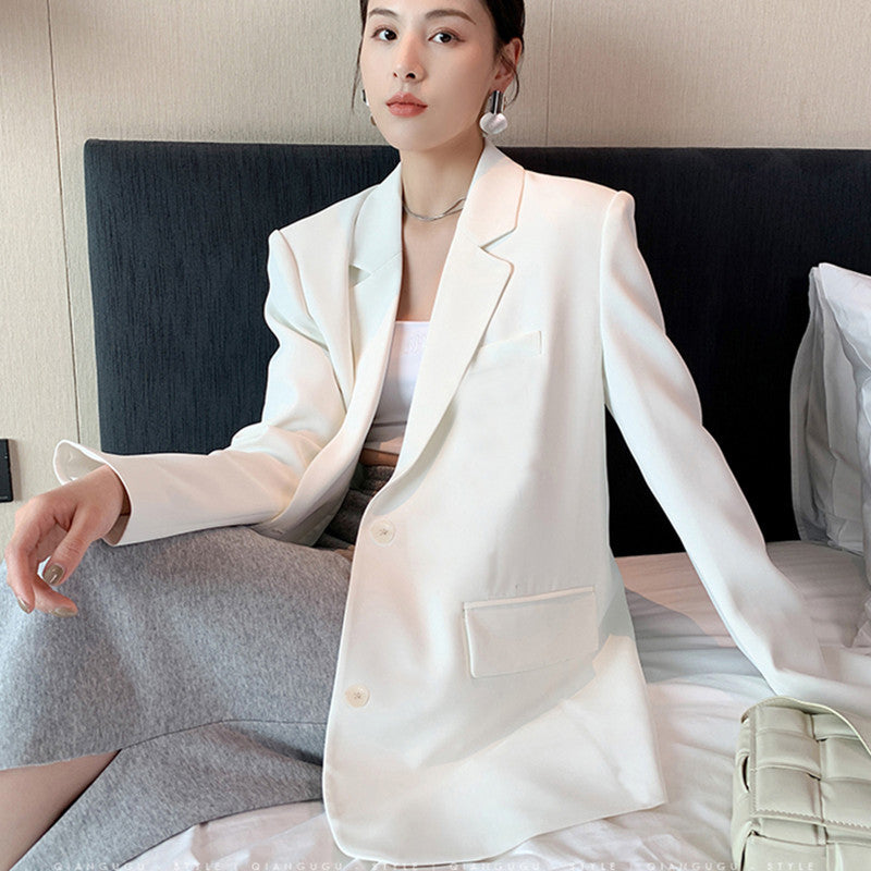 Women's Solid Color Casual Korean Loose Jacket