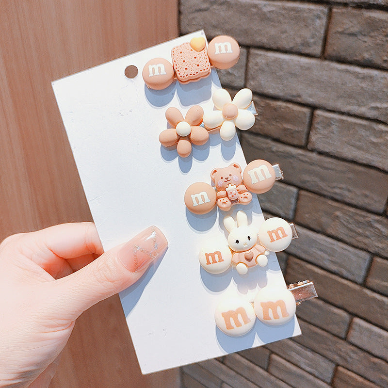 Children's Cartoon Bear Hairpin On The Back