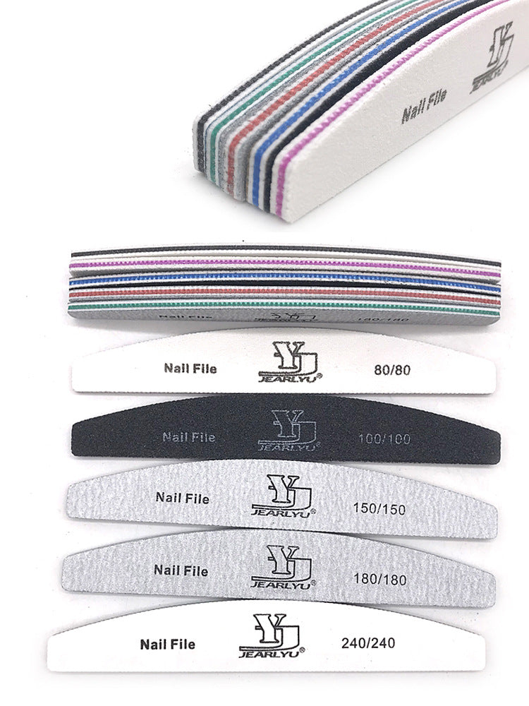 High Quality Double-sided Half-month Nail File Strip Manicure Implement