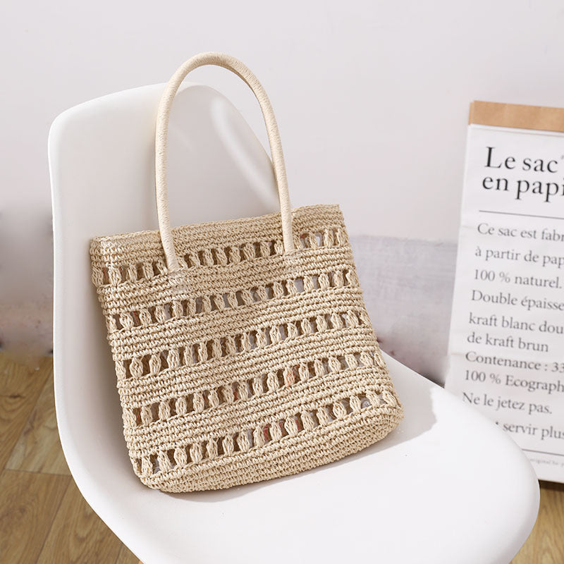 Korean Style New Straw Woven Hollow One-shoulder Woven Bag