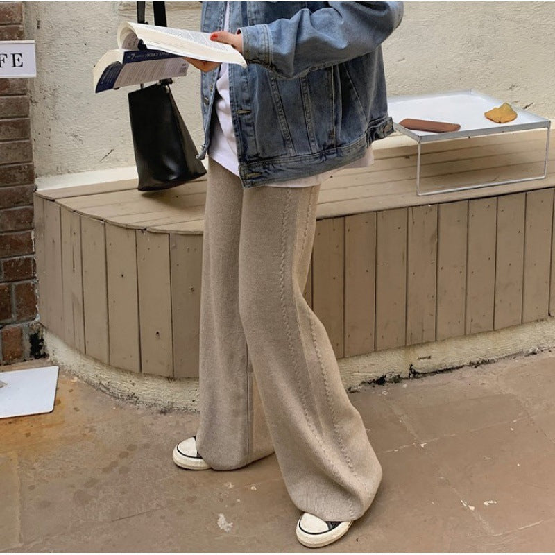 Women's Twist-covering Knitted Wide-leg Pants