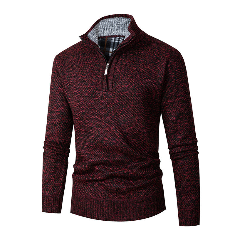 Men's Zipper Sweater Long Sleeve Loose